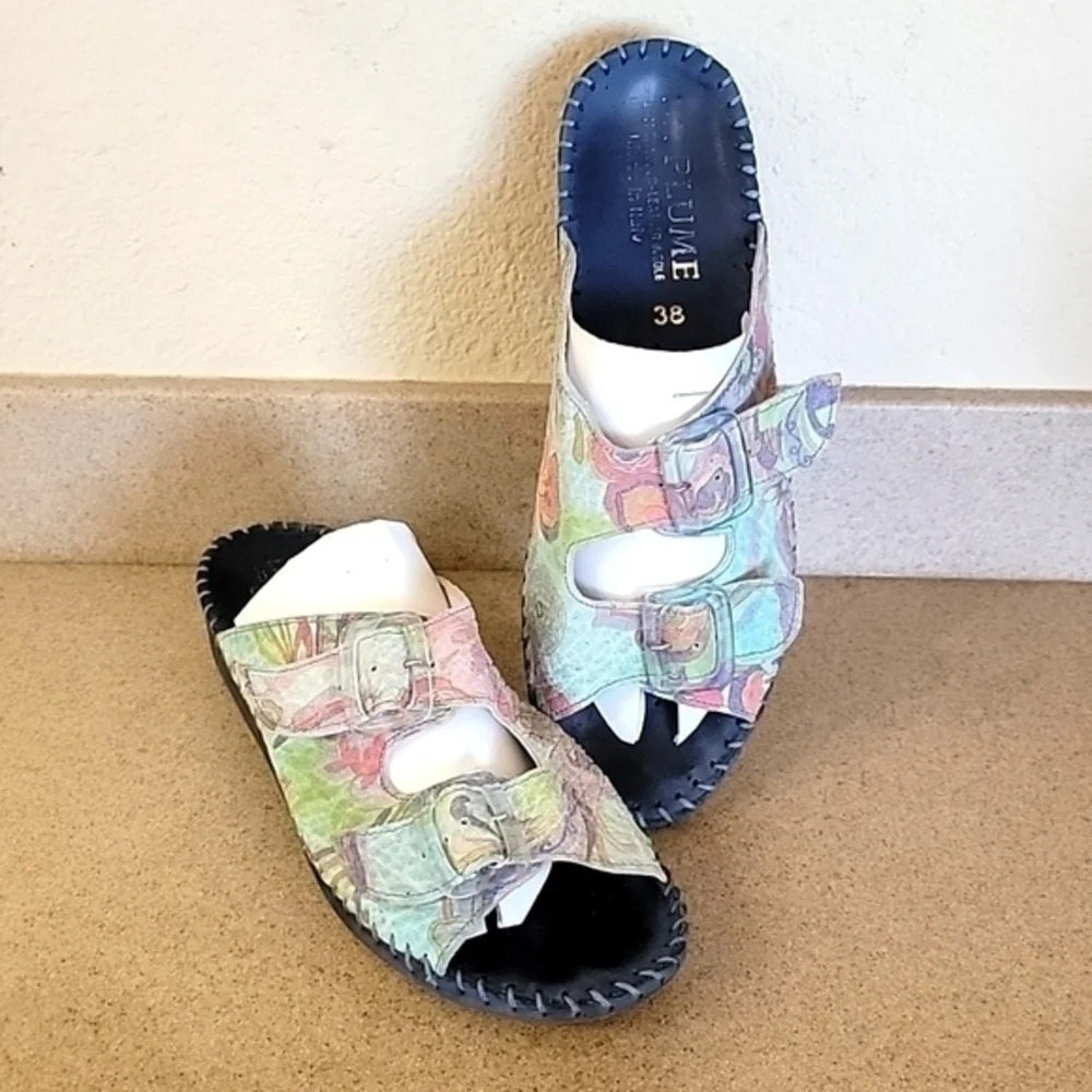 LA PLUME PASTEL‎ FLORAL LEATHER (sz US 7 - EURO 38)